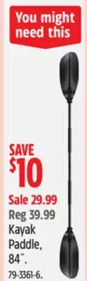 Canadian Tire Econo Kayak Paddle offer