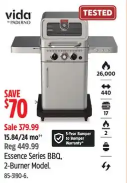 Canadian Tire Vida by Paderno Essence Series BBQ, 2-Burner Model offer