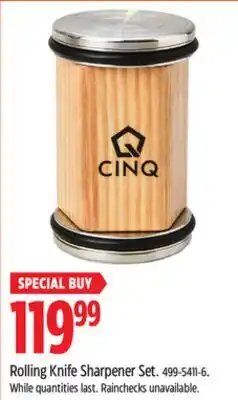 Canadian Tire Rolling Knife Sharpener set offer