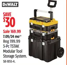 Canadian Tire DEWALT 3-Pc TSTAK Modular Tool Storage System offer