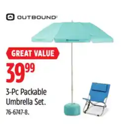 Canadian Tire OUTBOUND 3-Pc Packable Umbrella Set offer