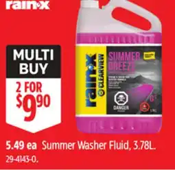 Canadian Tire Rain-x Summer Washer Fluid, 3.78L offer