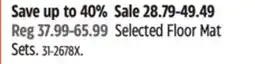 Canadian Tire Selected Floor Mat Sets offer
