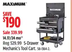 Canadian Tire MAXIMUM 5-Drawer Mechanic's Tool Cart offer