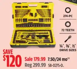 Canadian Tire Stanley Black Chrome Socket Sets offer