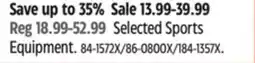 Canadian Tire Selected Sports Equipment offer