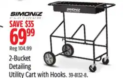 Canadian Tire Simoniz Platinum 2-Bucket Detailing Utility Cart with Hooks offer