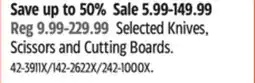 Canadian Tire Selected Knives, Scissors and Cutting Boards offer
