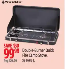 Canadian Tire Woods Double-Burner Quick Fire Camp Stove offer