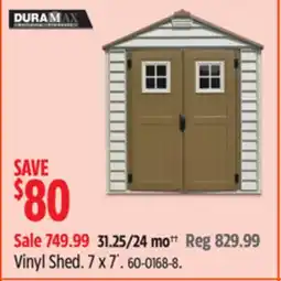 Canadian Tire Vinyl Shed offer