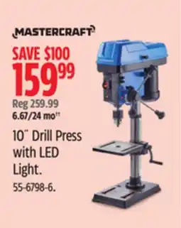 Canadian Tire MASTERCRAFT 10 Drill Press with LED Light offer