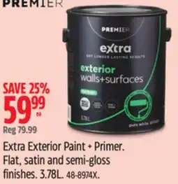 Canadian Tire Premier Extra Exterior Paint + Primer offer