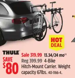 Canadian Tire THULE 4-Bike Hitch-Mount Carrier offer