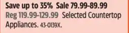Canadian Tire Selected Countertop Appliances offer