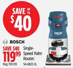 Canadian Tire Bosch Single-Speed Palm Router offer