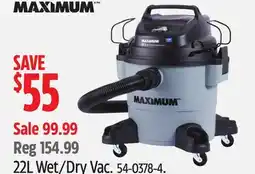 Canadian Tire 22L Wet/Dry Vac offer