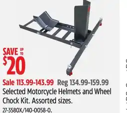 Canadian Tire Selected Motorcycle Helmets and Wheel Chock Kit offer