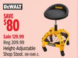 Canadian Tire DEWALT Height-Adjustable Shop Stool offer