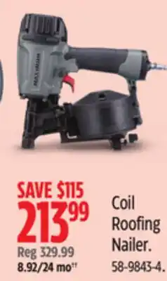 Canadian Tire Coil Roofing Nailer offer
