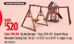 Canadian Tire SportsPower Grand Mesa Wooden Swing Set offer