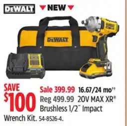 Canadian Tire DEWALT 20V MAX XR Brushless 1/2 Impact Wrench Kit offer