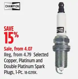 Canadian Tire Selected Copper, Platinum and Double Platinum Spark Plugs, 1-Pc offer
