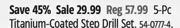 Canadian Tire Titanium-Coated Step Drill Set offer
