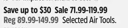 Canadian Tire Ingersoll Rand Selected Air Tools offer