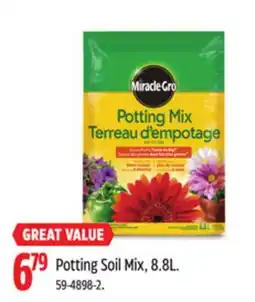 Canadian Tire Miracle-Gro Potting Soil Mix offer