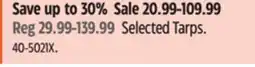 Canadian Tire Selected Tarps offer