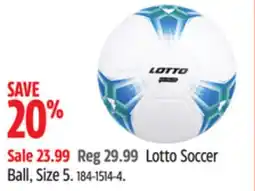 Canadian Tire Lotto Soccer Ball offer