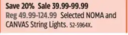 Canadian Tire Selected NOMA and CANVAS String Lights offer