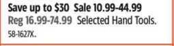 Canadian Tire MAXIMUM Selected Hand Tools offer