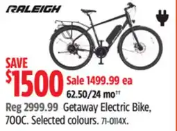 Canadian Tire Raleigh Getaway Electric Bike, 700C offer