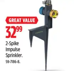 Canadian Tire Yardworks 2-Spike Impulse Sprinkler offer