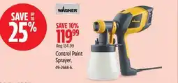 Canadian Tire Wagner Control Paint Sprayer offer