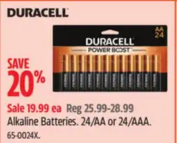 Canadian Tire DURACELL Alkaline Batteries offer
