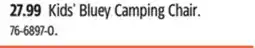 Canadian Tire Kids' Bluey Camping Chair offer