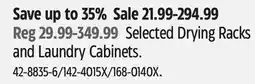 Canadian Tire Selected Drying Racks and Laundry Cabinets offer