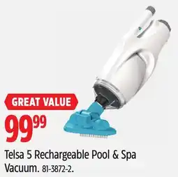 Canadian Tire Telsa 5 Rechargeable Pool & Spa Vacuum offer
