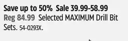 Canadian Tire Selected MAXIMUM Drill Bit Sets offer