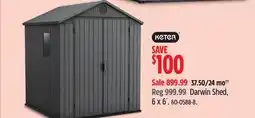 Canadian Tire KETER Darwin Shed offer
