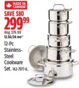 Canadian Tire Paderno 12-Pc Stainless-Steel Cookware Set offer