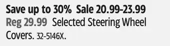 Canadian Tire Selected Steering Wheel Covers offer