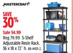Canadian Tire MASTERCRAFT 5-Shelf Adjustable Resin Rack offer