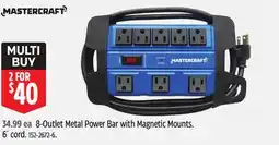 Canadian Tire Mastercraft 8-Outlet Metal Power Bar with Magnetic Mounts offer
