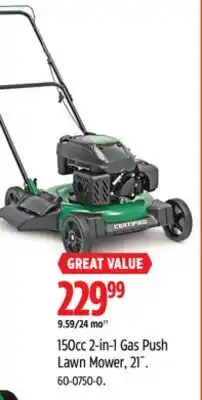 Canadian Tire 150cc 2-in-1 Gas Push Lawn Mower, 21 offer