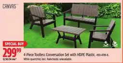 Canadian Tire Canvas 4-Piece Toolless Conversation Set with HDPE Plastic offer