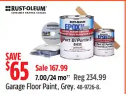 Canadian Tire Rust-Oleum Garage Floor Paint offer