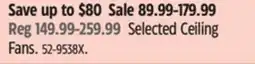 Canadian Tire Selected Ceiling Fans offer